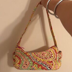 Vera Bradley Pink Multicolor Quilted Mini Shoulder Bag